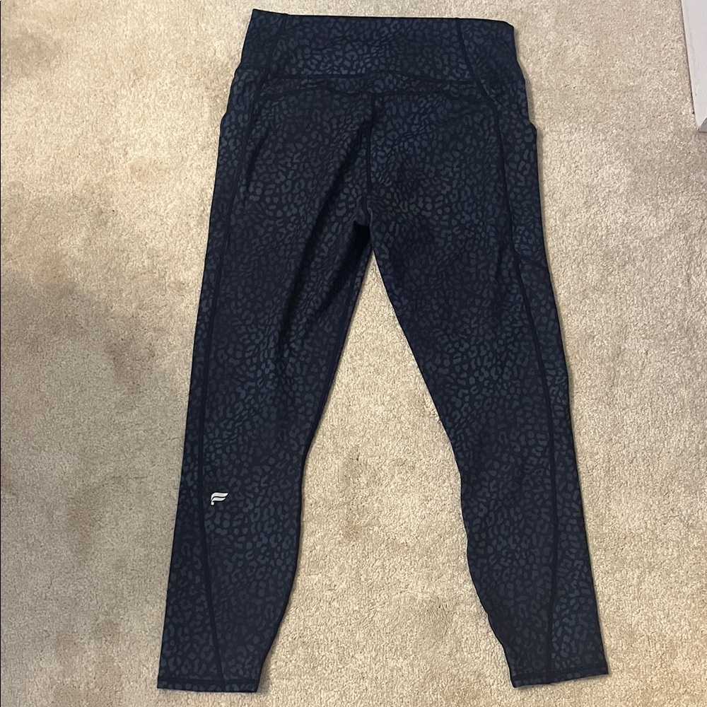 Navy Leopard Print Leggings